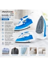 Egonex Awox Active ( Mavi & Beyaz ) Buharlı Ütü ( Seramik Taban & 360° Hareketli Kablo & Buhar Ayarlama) (2600w)*6