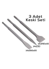 Egonex Eltaş Lrd-133 ( 3pcs ) Murç Seti ( Sivri -düz ) 25cm*25