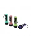 Egonex İbico İ10-007 Led Flashlıght Sz-8521 ( Mini Boy: 10cm & Çap: 3.4cm ) ( Pilli )  El Feneri (ay Dede & Yıldız Desenli ) (renkli Plastik)*48x30