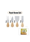 Egonex İbico İ22-400 Cheese Knife Set ( 4pcs ) Peynir Bıçak Seti ( Ahşap Bambu Saplı )*144