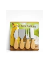 Egonex İbico İ22-400 Cheese Knife Set ( 4pcs ) Peynir Bıçak Seti ( Ahşap Bambu Saplı )*144