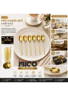Egonex İbico İ22-439 ( 6pcs ) ( Gold ) Tatlı Kaşık Seti ( 13cm )*10x10