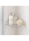 Egonex Krt-1148 Eko-01 ( Tek Katlı & Üçgen ) ( Krom ) ( Metal ) Banyo Köşelik & Duşkabin Raf*50