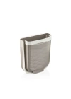 Egonex Qlux L-00869-3 ( Bej ) Katlanabilir Mutfak Çöp Kovası ( 6lt )*8=k