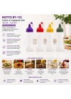 Egonex Rotto Rt-112 ( 450ml ) ( Yağdanlık & Sosluk ) (şeffaf & Plastik Şişe ) (renkli Kapak) (ölçekli) (ketçap & Mayonez)*24=k