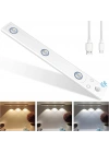 Egonex Sensörlü Şarjlı 3 Farklı Işık Renkli Dimmerli 40cm Ultra Slim Kabin Led