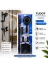 Egonex Tudor Tdr-257 ( Vakumlu & Siyah ) Lüx Sürgülü Duş Seti*25