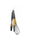 Egonex Yakut-12499 ( 3pcs ) ( Silikon ) ( Çırpıcı & Fırça & Spatula ) Seti (ahşap Bambu Sap & Silikon Kılıflı)*96