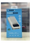 Enerx Enr-p20dc 20000 Mah 2.1 Amper Dahili Kablolu Powerbank Siyah
