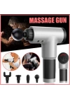 Fascial Gun Rh-320 6 Kademe Hız Ayarlı, 4 Parça Başlıklı, Usb Şarjlı, Masaj Tabanca Aleti
