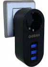 Gobax Termal Akım Korumalı Akıllı Priz 3xusb Li, Çocuk Korumalı, Led Işıklı, Yüksek Isıya Dayanıklı