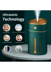 Hava Nemlendirici Işıklı Buhar Makinesi Ve Aroma Difüzörü 1000 Ml Ultrasonik