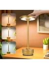 Kablosuz Led Masa Lambası 4000mah Pilli Dokunmatik Kontrollü Led Masa Lambası Komodin Lambası 3 Farklı Işık Rengi Kademesiz Kısılabilir Şarj Edilebilir Bar Restoran Kafe Yatak Odası İçin