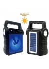 Kts-1706 Taşınabilir Güneş Enerjili Fenerli Bluetooth Hoparlör
