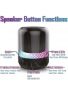 MAX-19 şeffaf RGB işık Mini BT hoparlör kablosuz aktif Subwoofer Stereo bas Mini hoparlör