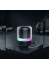 MAX-19 şeffaf RGB işık Mini BT hoparlör kablosuz aktif Subwoofer Stereo bas Mini hoparlör