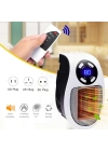 Priz Tipi Uzaktan Kumandalı Taşınabilir Isıtıcı Zamanlayıcı - Otomatik Kapanma 500w