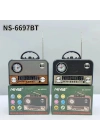 Nns Ns-6697bt Taşınabilir Bluetooth Nostaljik Radyo