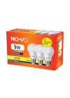 Novo 3’lü Led Ampul 9w Beyaz Işık E27