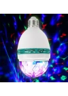Renkli Led Ampul Disko Ampulü Hareketli 360 Derece Dönen Disko Topu