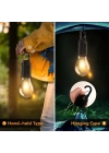 Rustik Taşınabilir Şarjlı Tasarruflu Ampul 10w Led Lamba Type-c Şarj Askılı Asma Aydınlatma