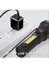 Usb Glare Charging Flashlight El Feneri Zj-05