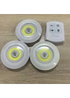Uzaktan Kumandalı Yapışkanlı 3lü Led Spot Lamba