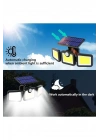Volemi Üçlü Solar Led Projektör – Beyaz Işık – Sensörlü Dış Mekân Aydınlatma
