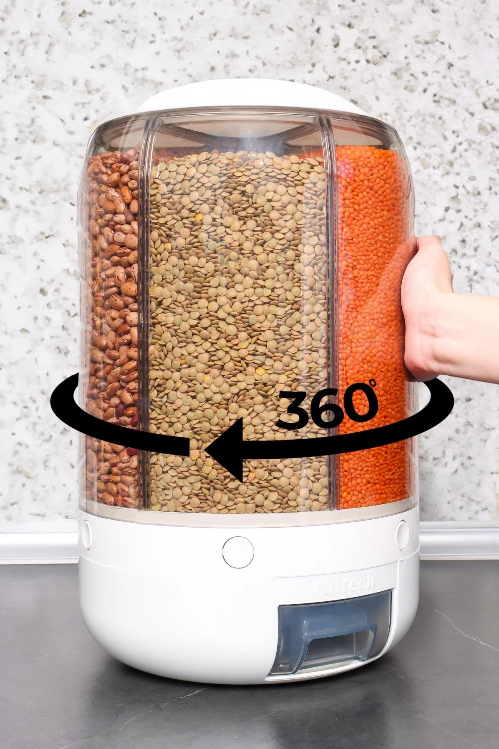 Alitech Kuru Gıda Ve Bakliyat 6lı Erzak Saklama Kabı 10 Kg