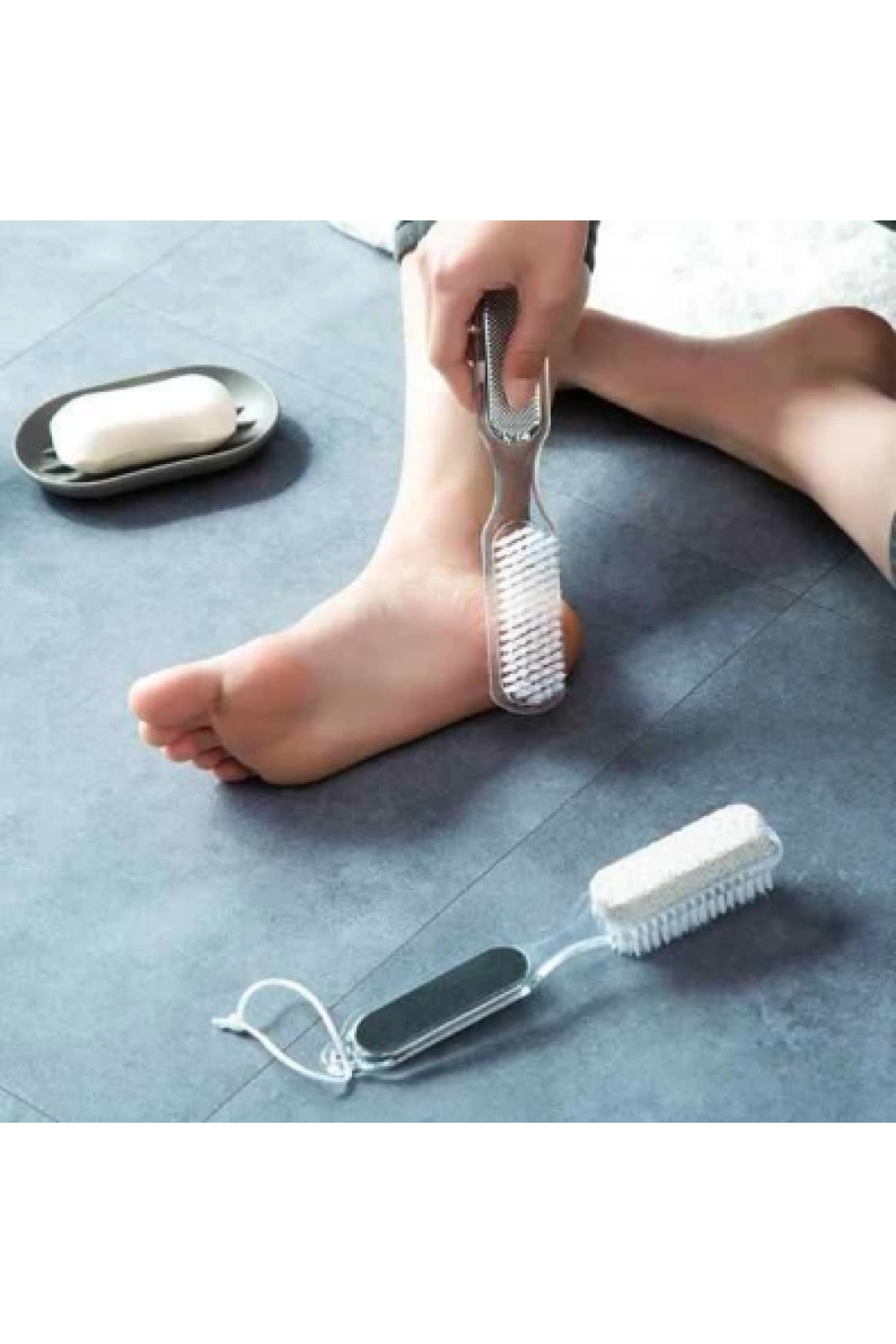 4step Pedicure Paddle Bzd-228 #026 ( 4ın1 ) Fırçalı Topuk Taşı ( Törpü & Parlatma )*340