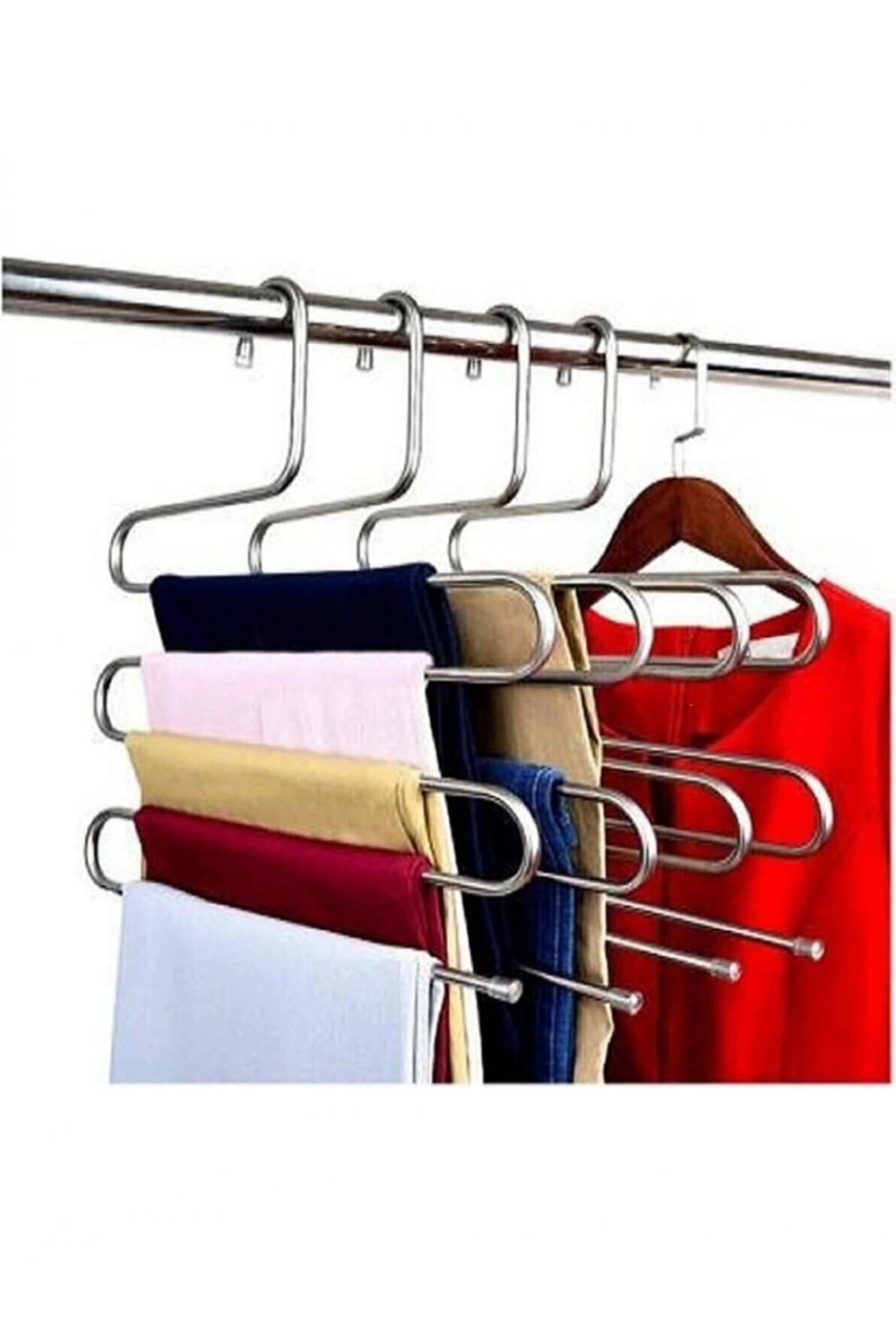 5 Katlı Pantolon Eşarp Askısı Metal Egonex