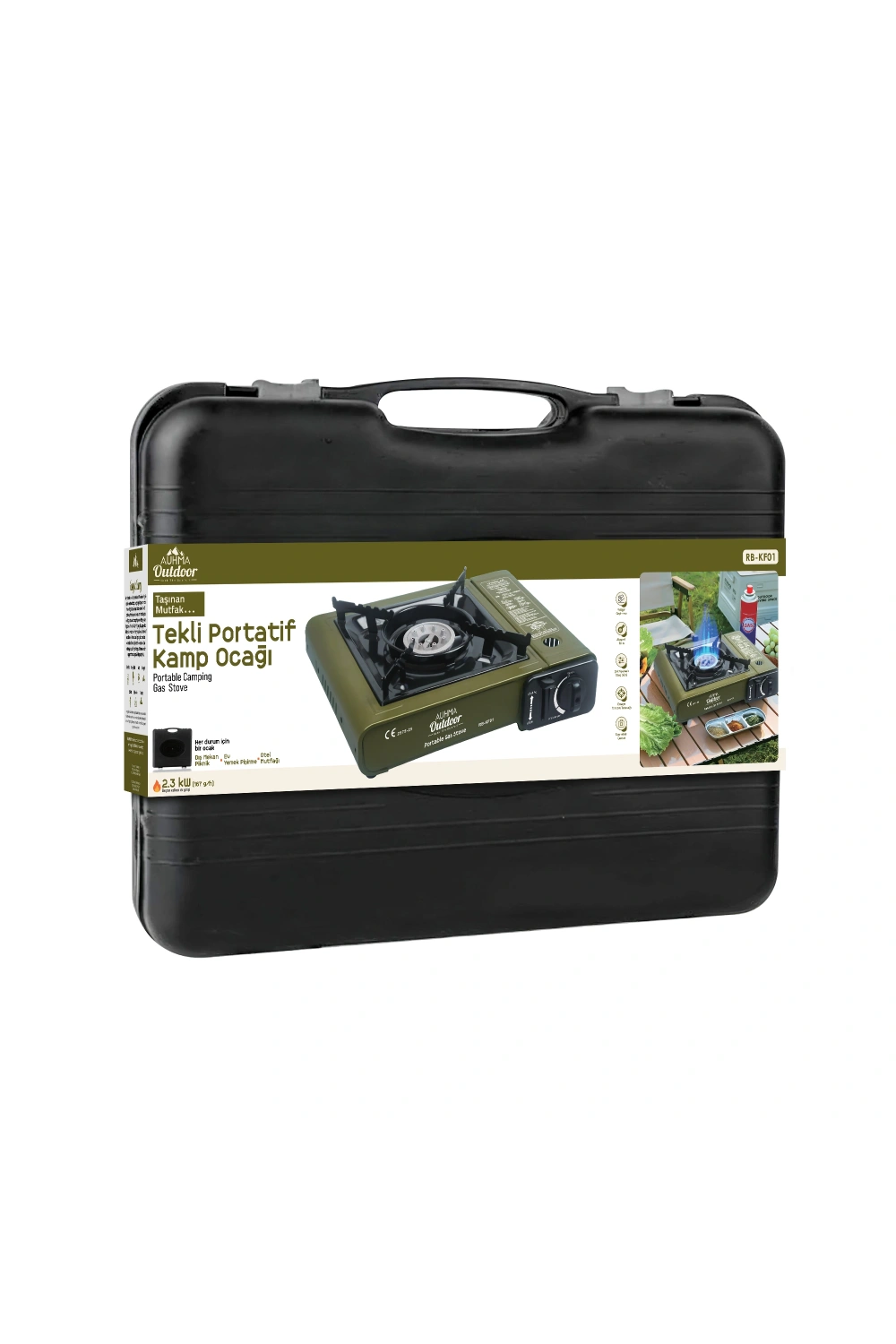 Auhma Outdoor Rb-kf01 ( 2.3kw ) ( Renkli ) Tekli Portatif Kamp Ocak ( Plastik Çantalı )*6
