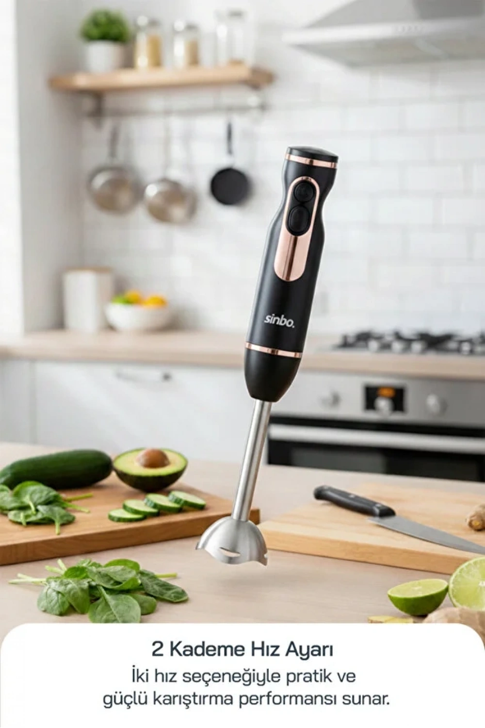 Yenii Sinbo Shb-7513 ( Siyah - Gümüş ) El Blender (buz Kırıcı)*12