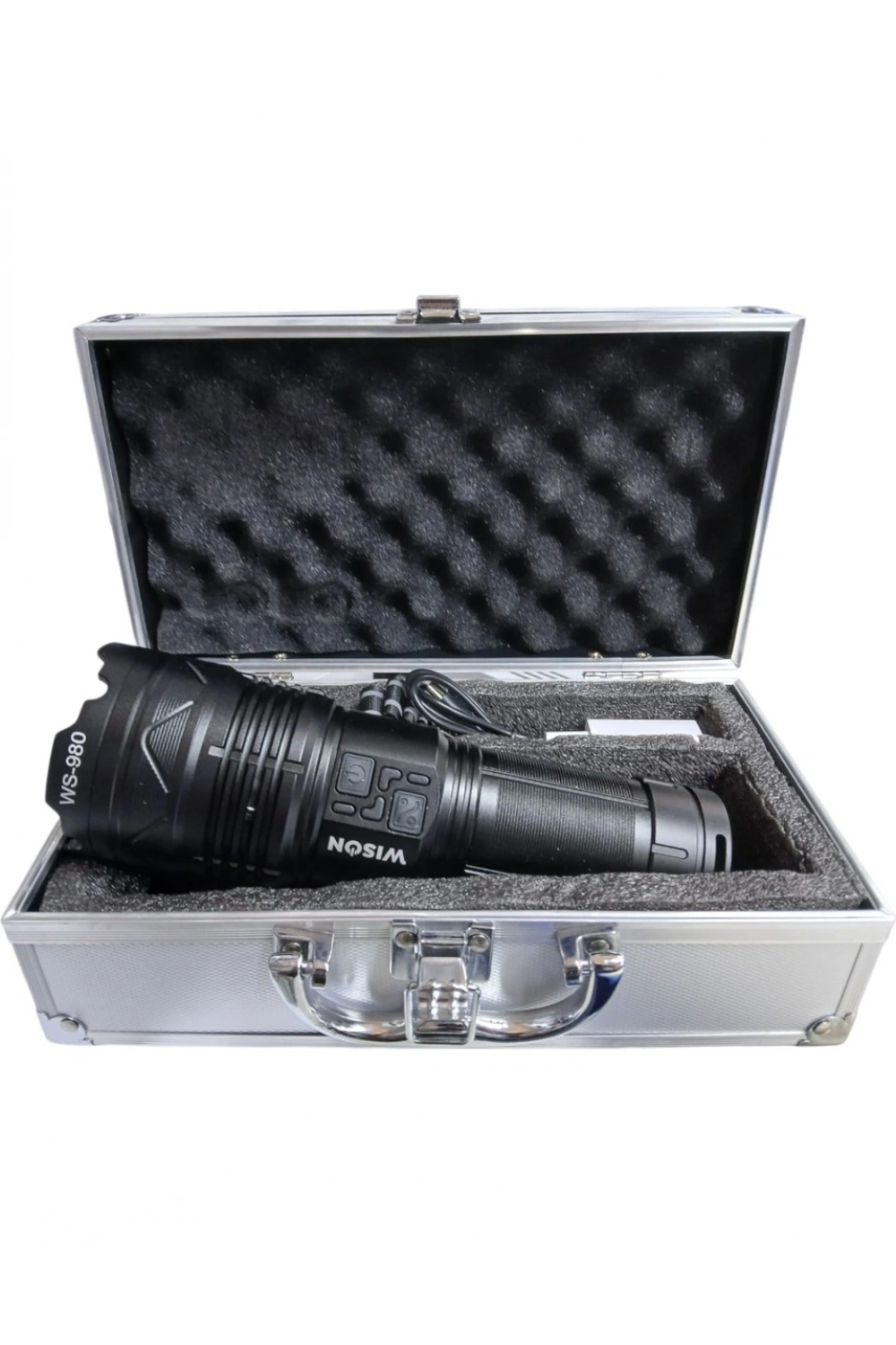 Wıson 980 Profesyonel Zoomlu El Feneri | 60w – 7000 Lümen – 13.200 Mah – Type‑c – Metal Gövde