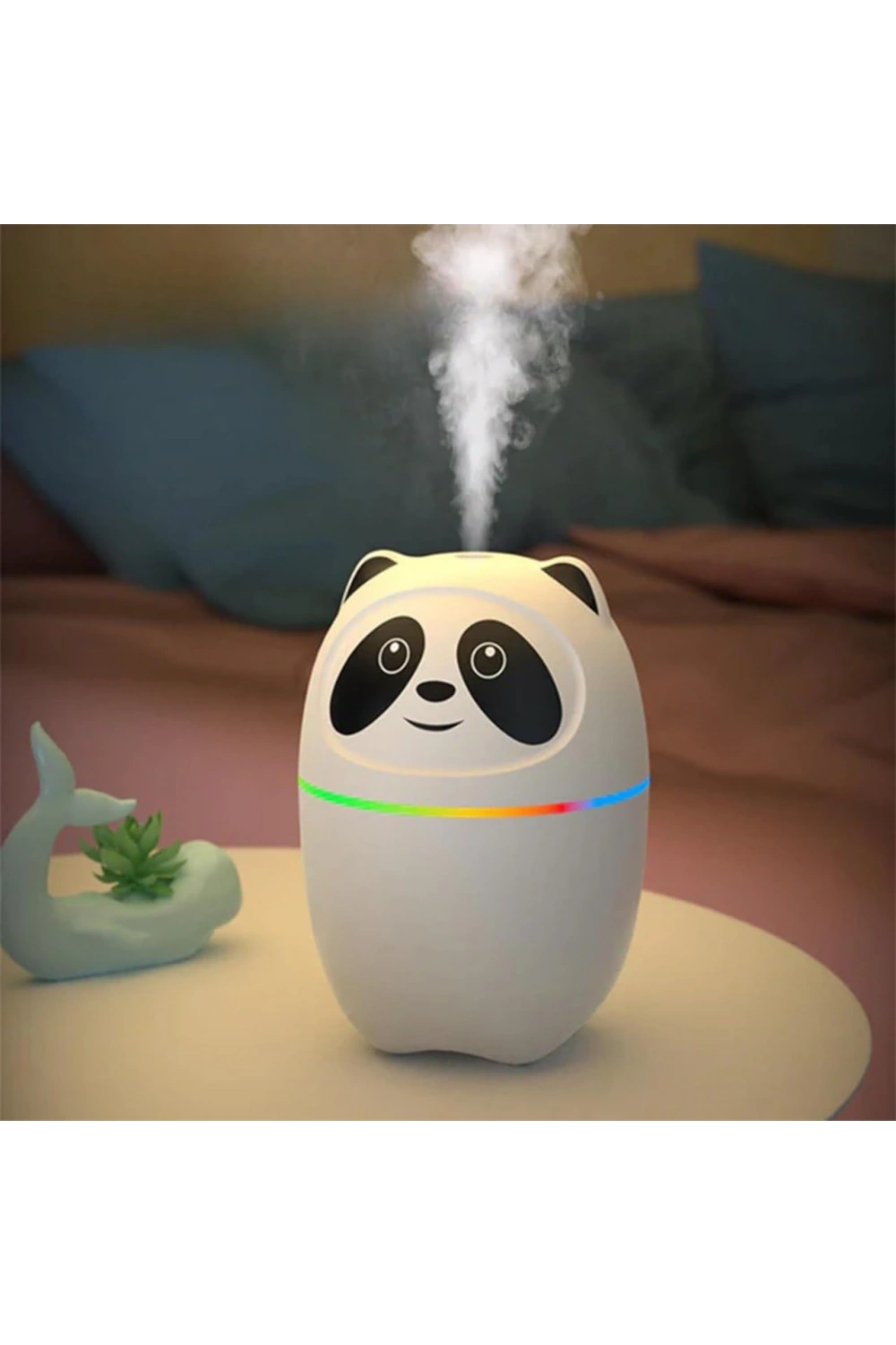 3ü 1 Arada Panda Nemlendirici, Led Işık, 220 Ml Kapasite, 12 Saat Çalışma Süresi, Model A10