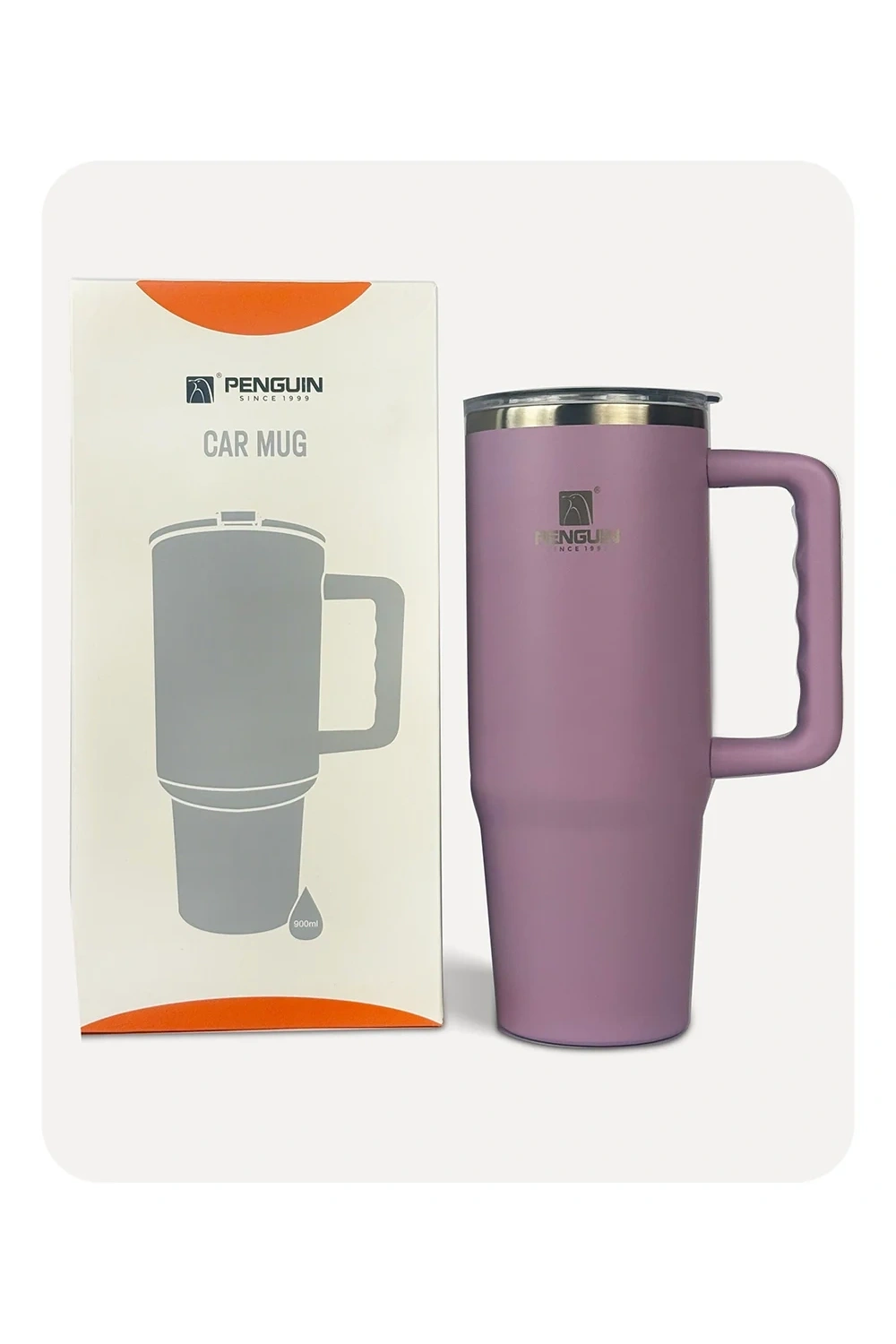Penguin Termos Pipetli Termos Bardak 900 Ml Paslanmaz Çelik Mor