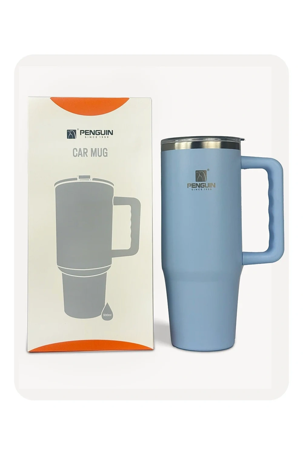 Penguin Termos Pipetli Termos Bardak 900 Ml Paslanmaz Çelik Mavi