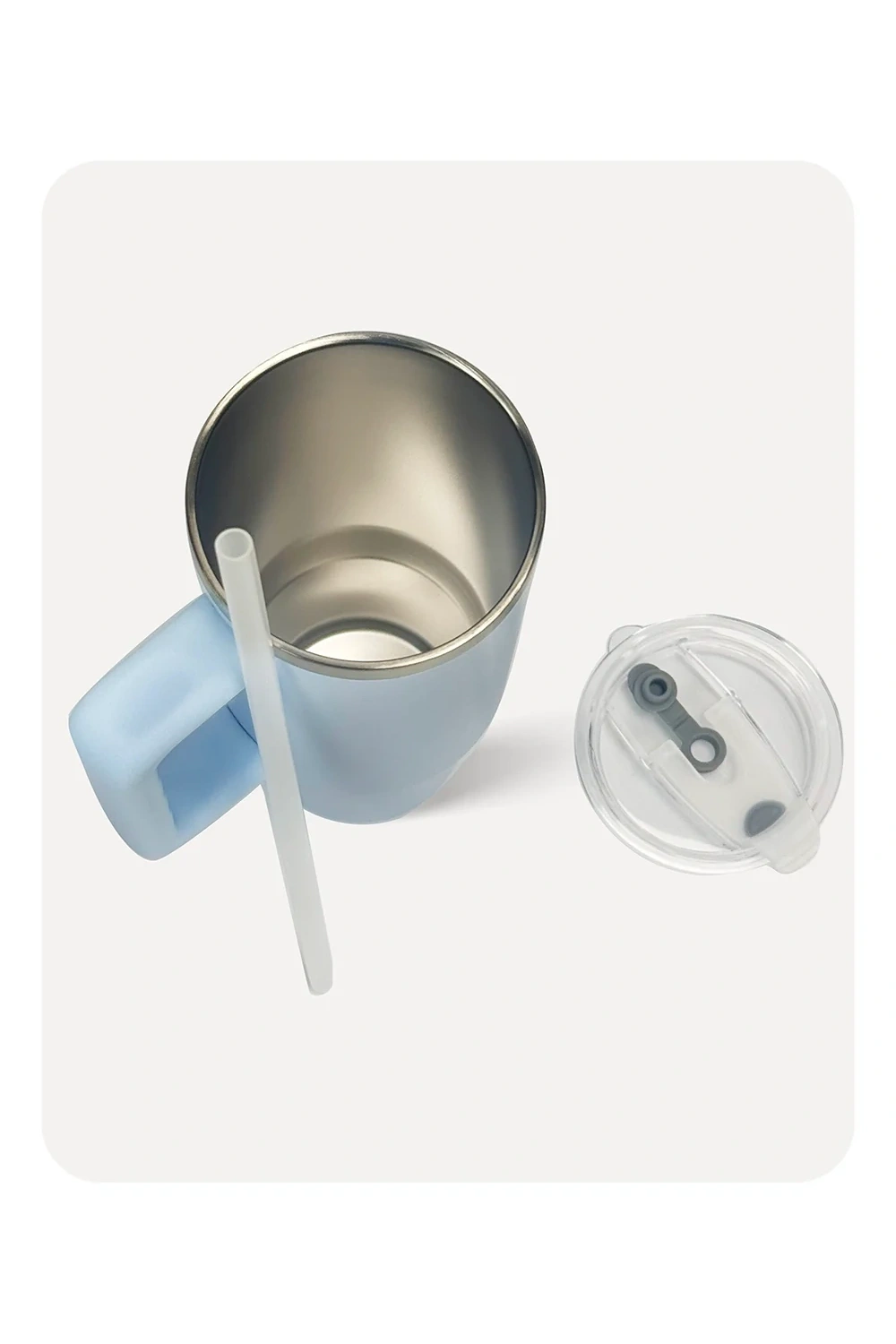 Penguin Termos Pipetli Termos Bardak 900 Ml Paslanmaz Çelik Mavi