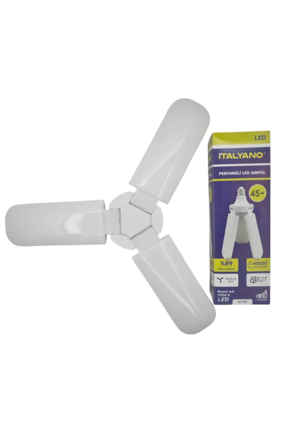 Italyano E27 45W Kanatlı Led Ampul