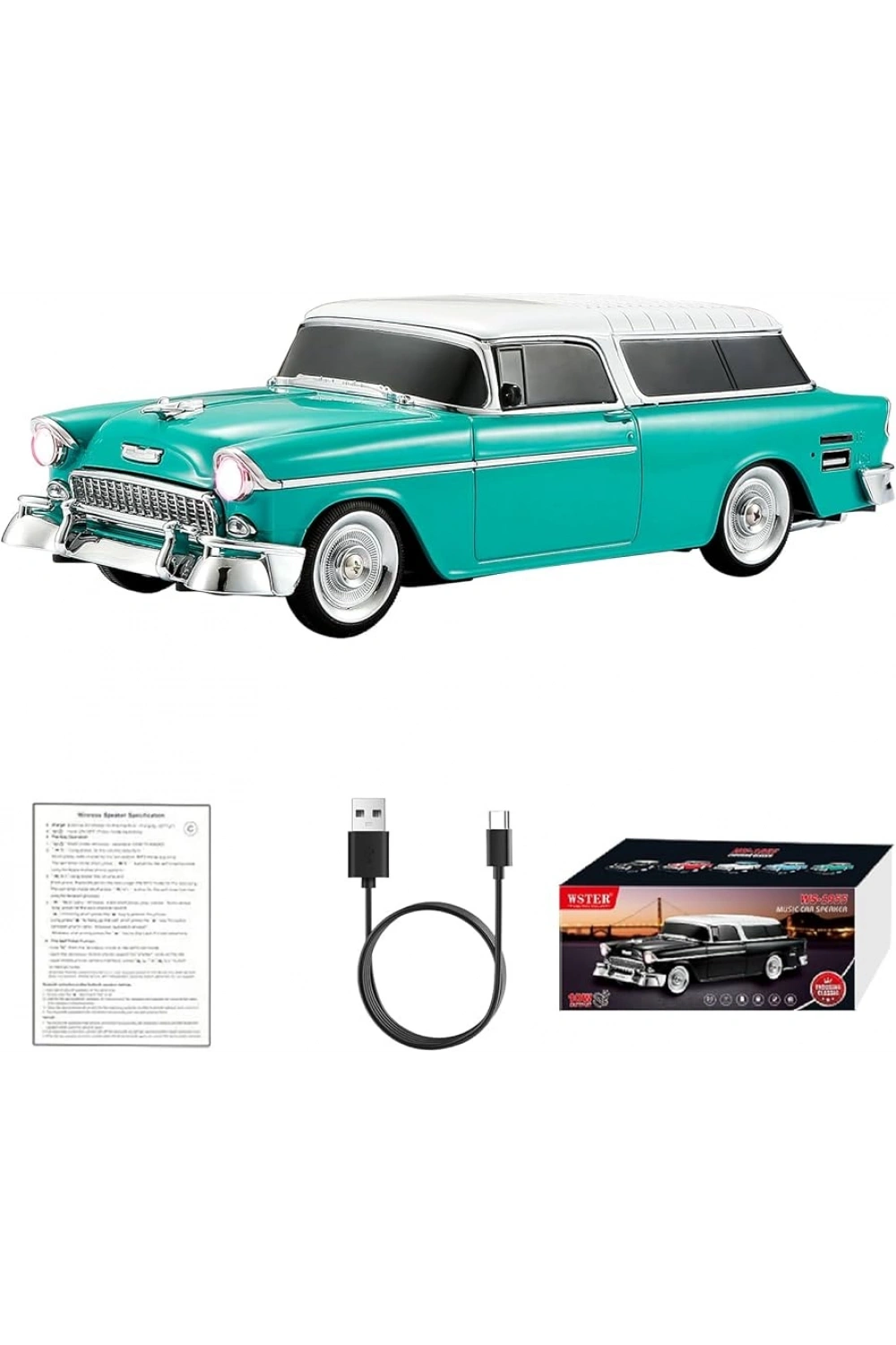 Retro Klasik Araba Bluetooth Hoparlör Kablosuz HD Ses FM Radyo YG-1955