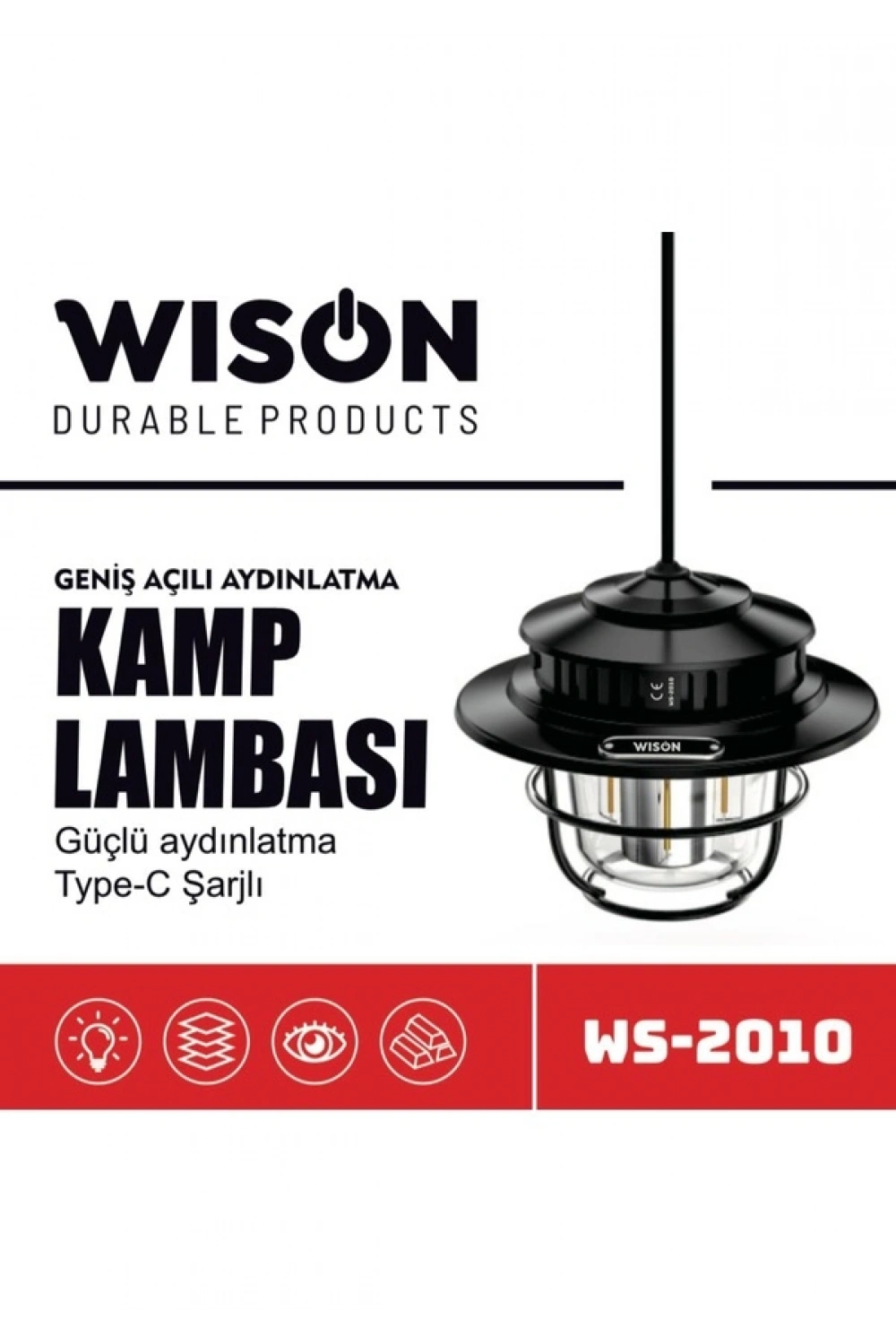 Wison WS-2010 Geniş Açılı Aydınlatma Kamp Lambası