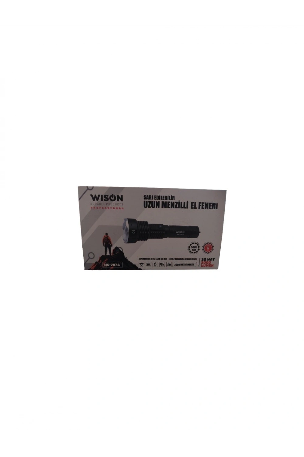 WISON Wıson WS-7878 30 Watt 3000 Lümen Uzun Menzilli Fener