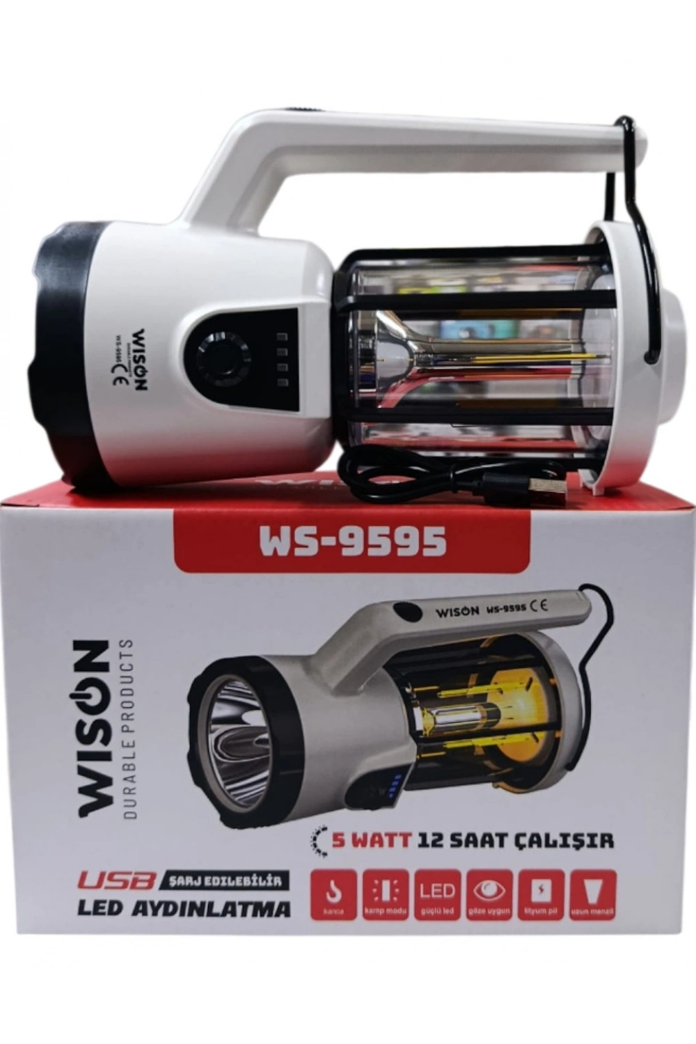 Wison WS-9595 Profesyonel El Feneri & Kamp Lambası | 5W