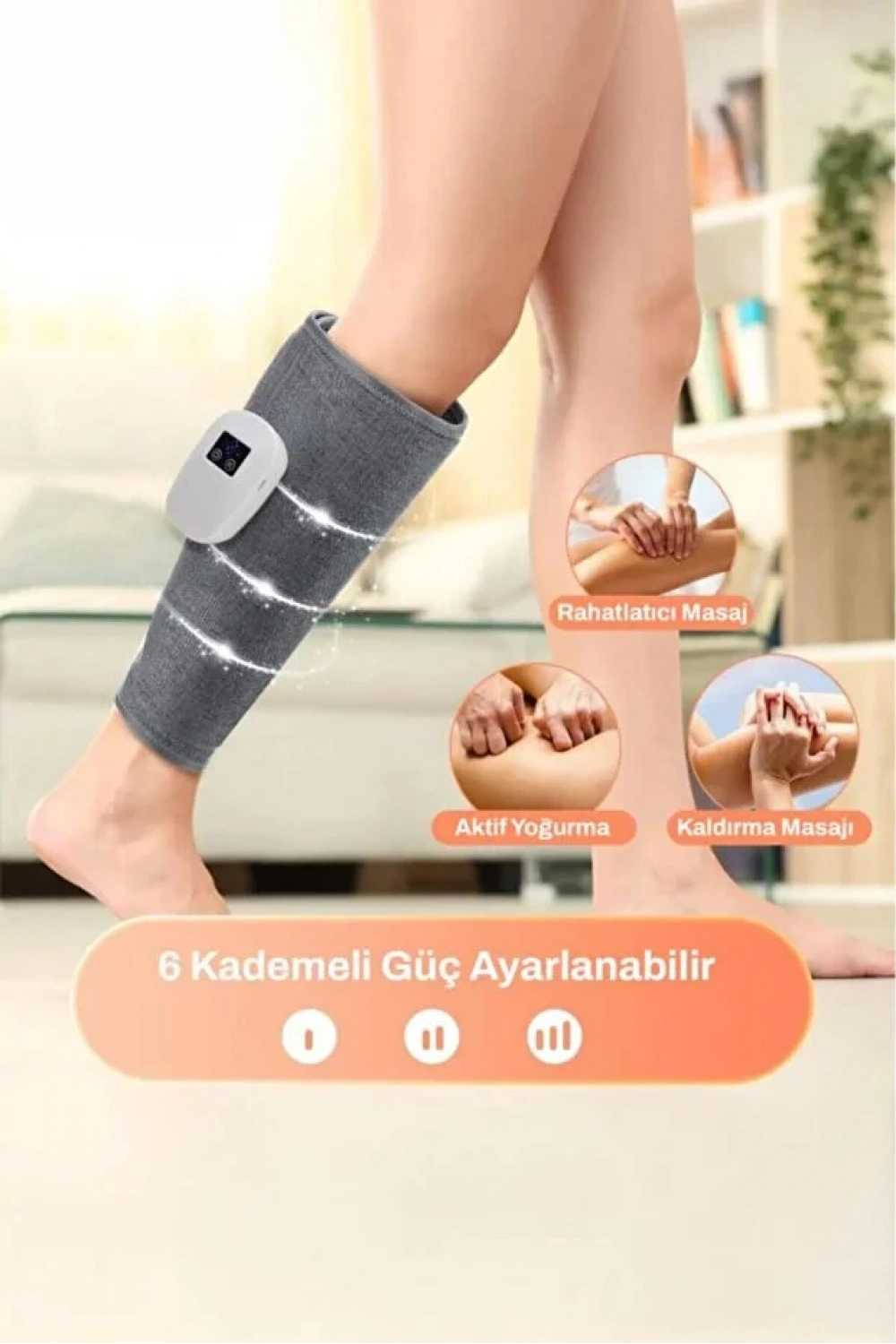 Egonex Şarjlı,Isıtmalı ve Sıkma Diz ve Baldır Masaj Aleti