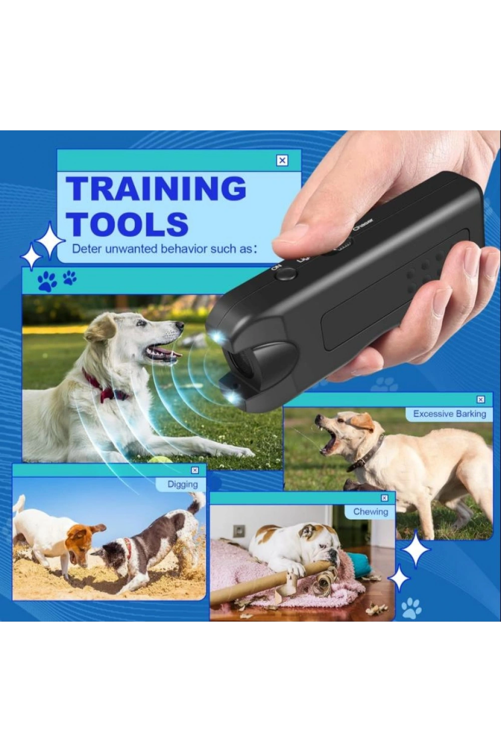 Ultrasonik Köpek Kovucu Menzilli Havlama Önleyici ve Eğitim Yardımcısı