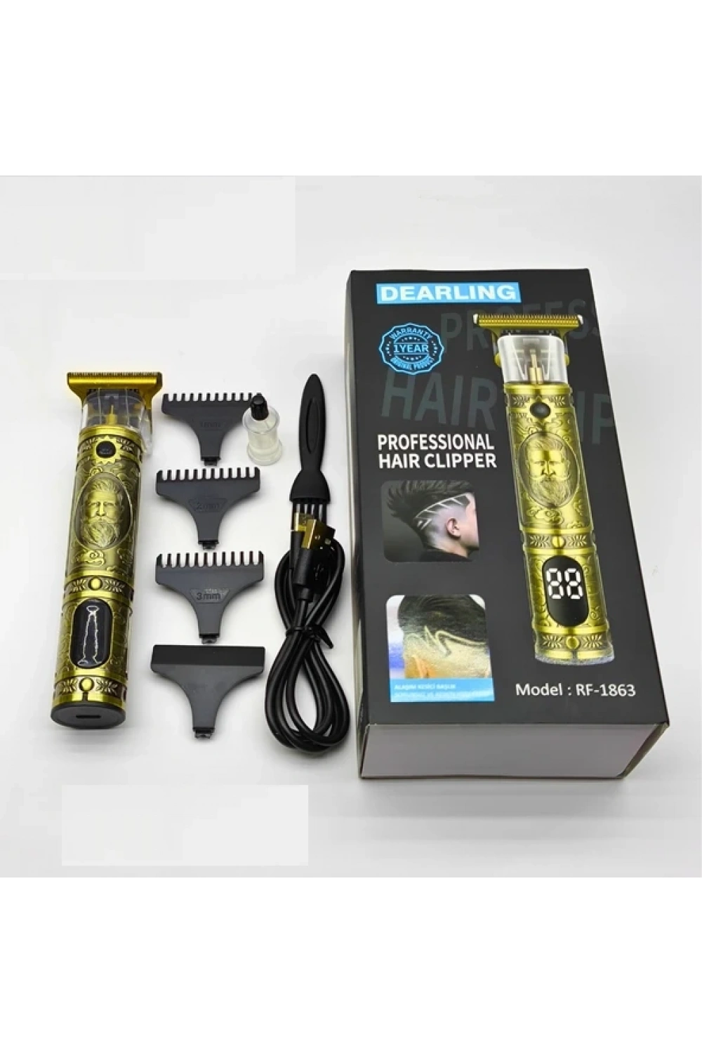 Kablosuz Şarjlı Saç ve Sakal Kesme Makinesi RF-1863