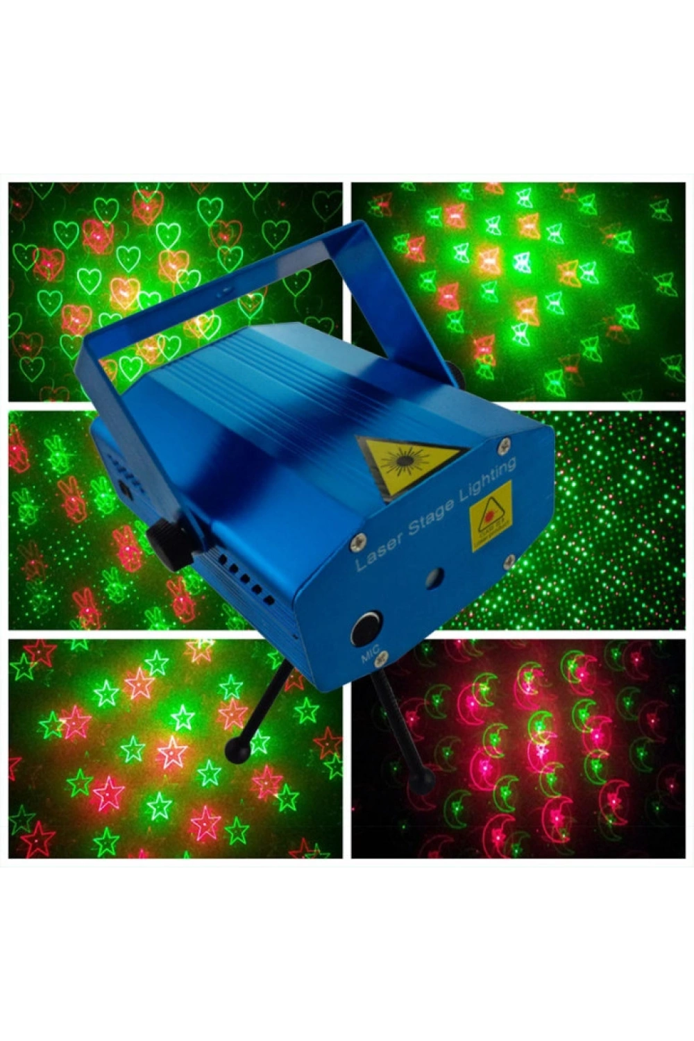 Mini Disko Sahne Lazeri Müziğe Sese Duyarlı Disco Lazer Işık Şovu