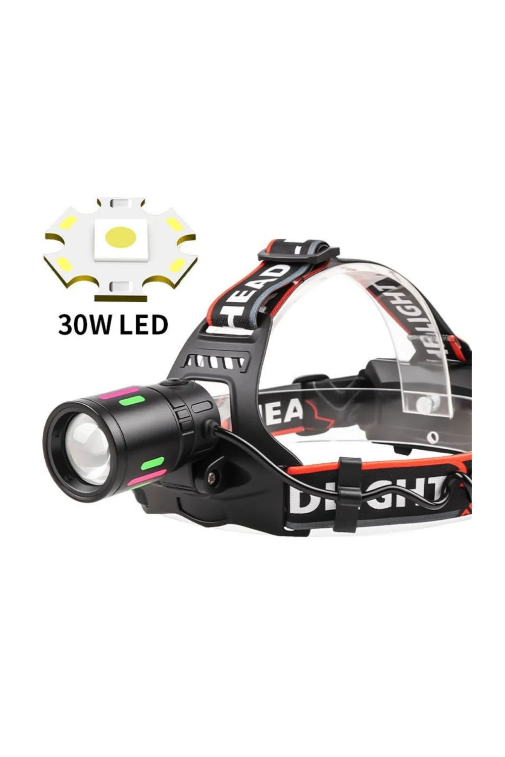 OR-T201 Usbli Kafa Lambası | 30W 2000 Lümen | 2 Adet 18650 Pil Dahil