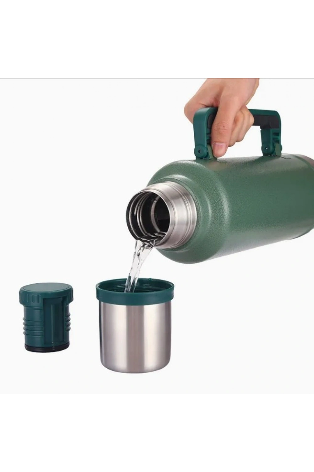 2 litre Kapasiteli Klasik Yeşil Termos