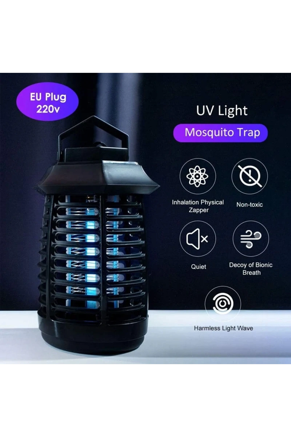 Egonex Uv Sivrisinek Öldürücü Mavi Işık Ledli Sivrisinek Öldürücü Elektrikli Cihaz 3 W